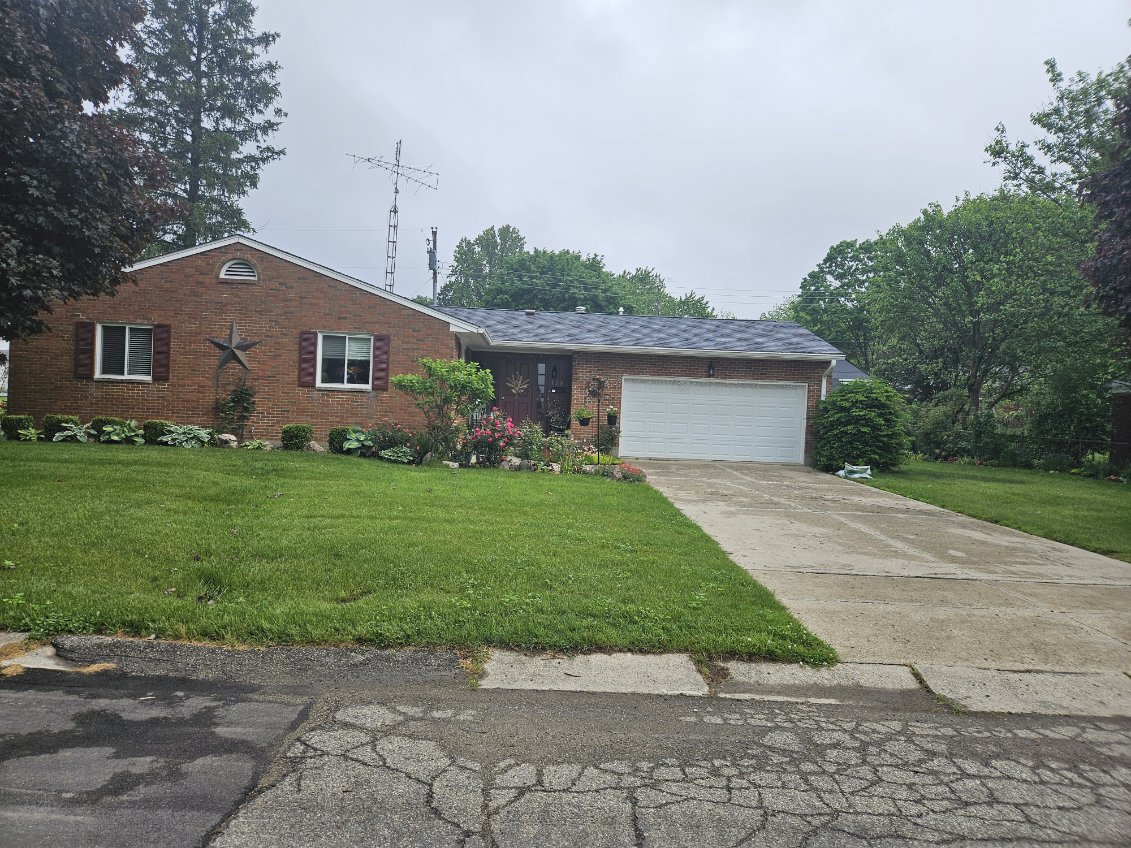 Brick Ranch Roof Replacement — Full shingle replacement on a brick ranch in Richmond, Indiana.